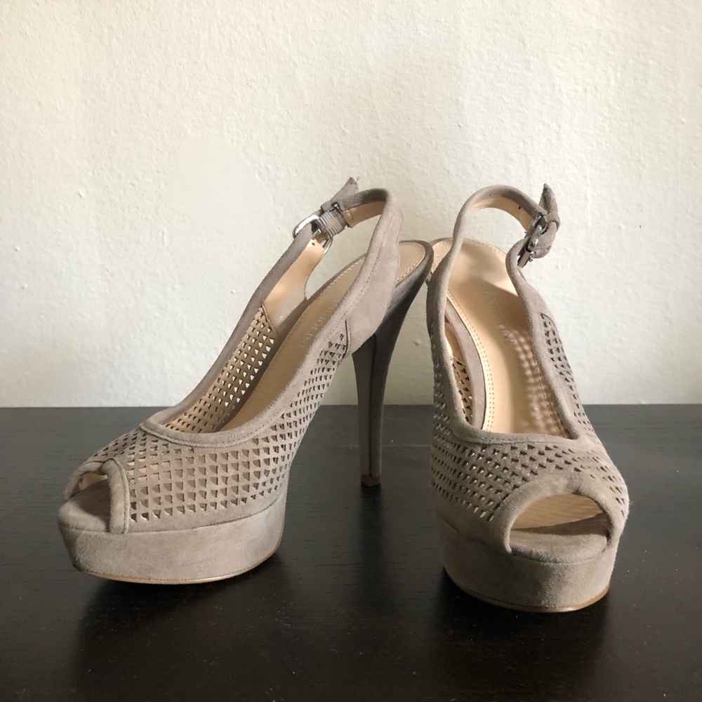 Enzo Angiolini Suede Slingback Platform Shoes